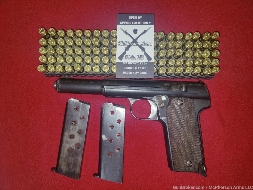 Astra 400 Model 1921 With Ammo Very Good Condition with Box C&R OK-img-24