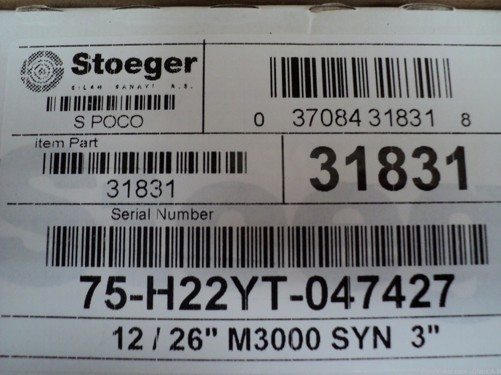 NEW Stoeger 3000 12GA 26" 4+1 3" Black Synthetic -img-3