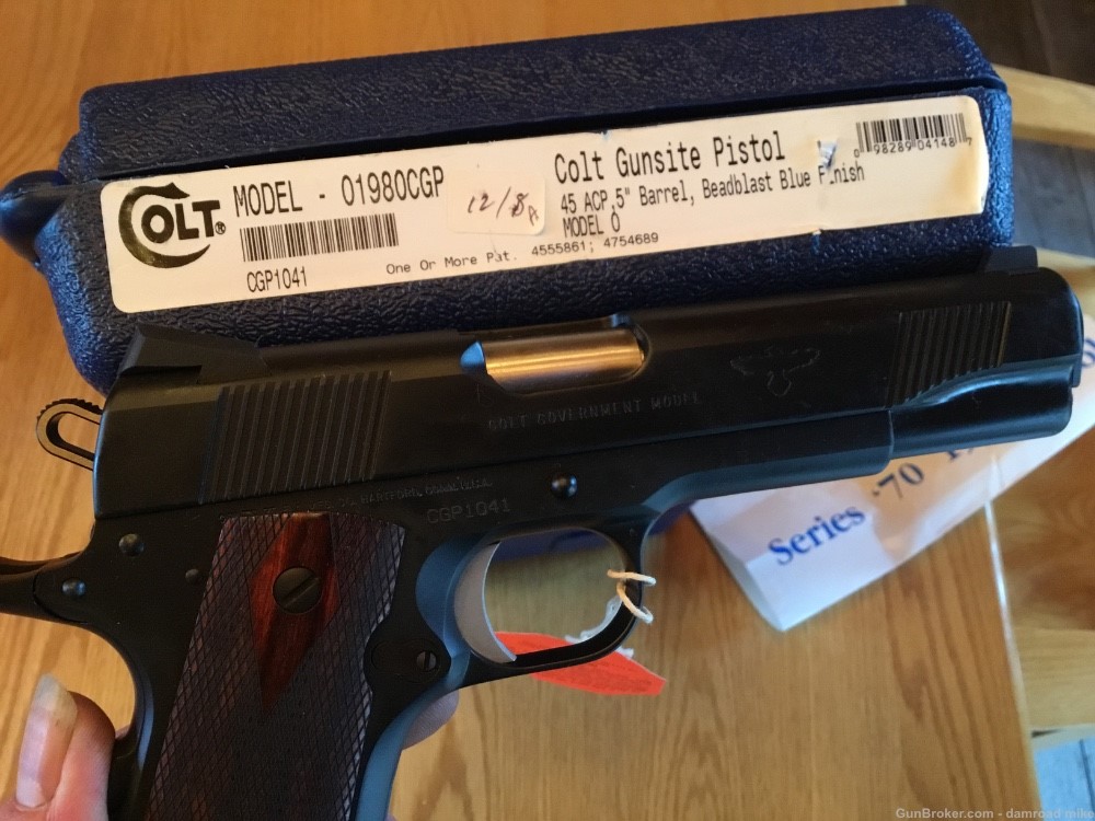 Colt 1911 Gunsite Pistol 45 ACP 5” Beadblast Blue #O1980CGP-img-2