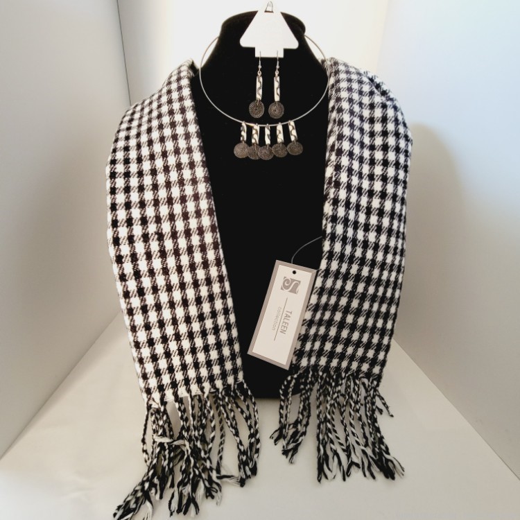Tintsaba Swaziland Necklace & Earrings AND a Saro Lifestyle Scarf.  TS8&S7.-img-0