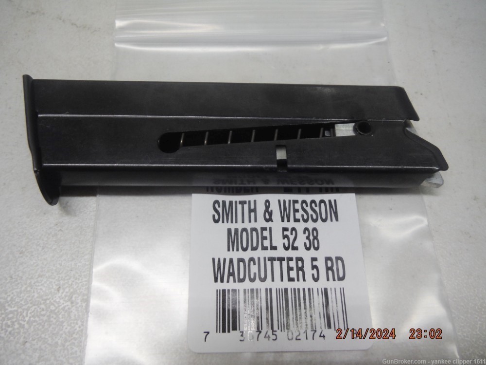 Smith & Wesson Model 52 5rd .38 Wadcutter Magazine-img-0