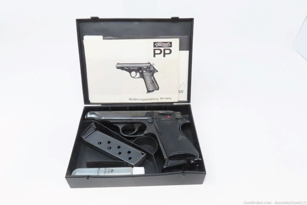 c1975 mfr COLD WAR WEST GERMAN WALTHER PP Pistol .32 ACP in BOX 2 Magazines-img-1
