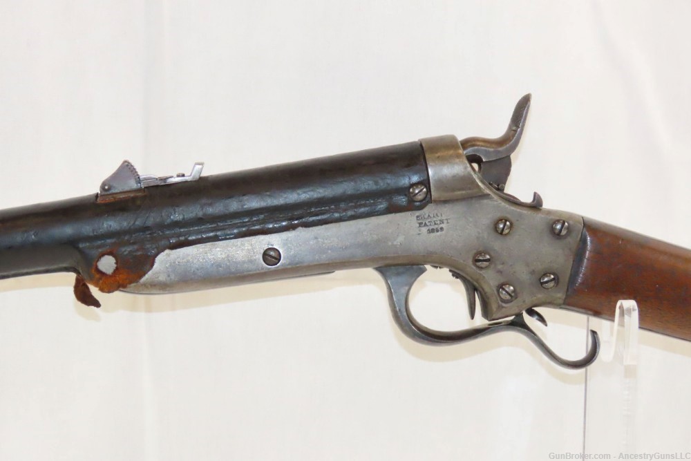 SCARCE Antique AMERICAN CIVIL WAR SHARPS & HANKINS Model 1862 NAVY Carbine-img-3