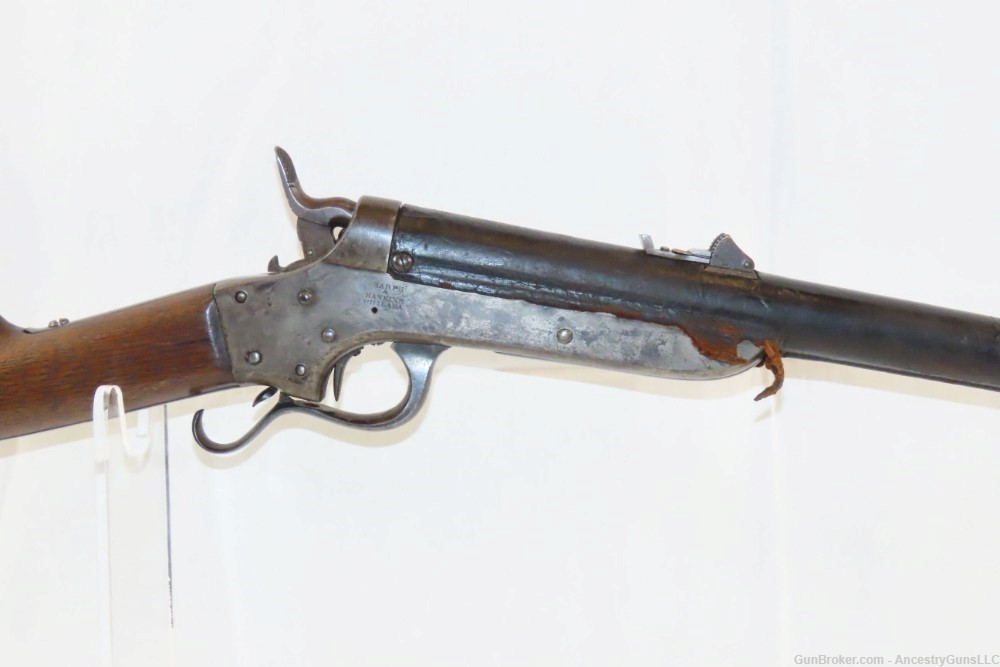SCARCE Antique AMERICAN CIVIL WAR SHARPS & HANKINS Model 1862 NAVY Carbine-img-15