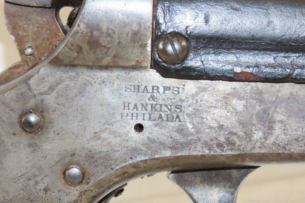 SCARCE Antique AMERICAN CIVIL WAR SHARPS & HANKINS Model 1862 NAVY Carbine-img-12