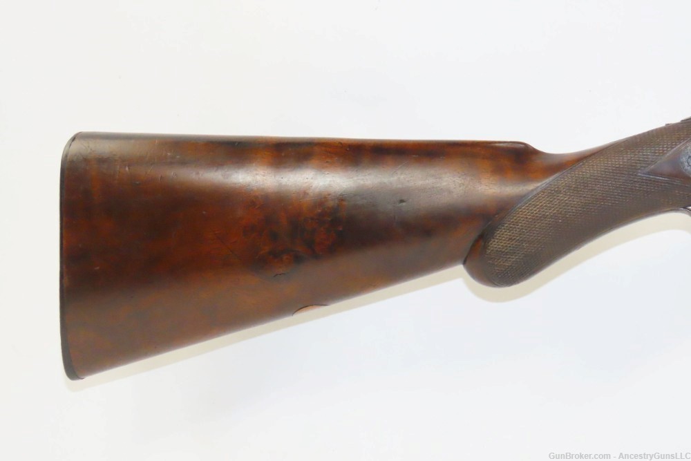 ENGRAVED Antique W & C SCOTT & SON 16 Gauge Side x Side HAMMERLESS Shotgun -img-14