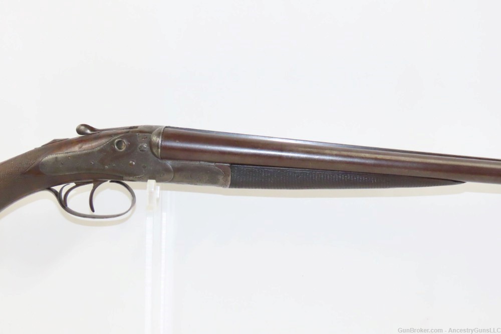 ENGRAVED Antique W & C SCOTT & SON 16 Gauge Side x Side HAMMERLESS Shotgun -img-15