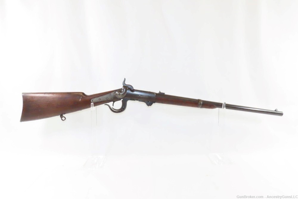 CIVIL WAR Antique U.S. BURNSIDE Model 1864 “5th Model” SADDLE RING Carbine -img-1