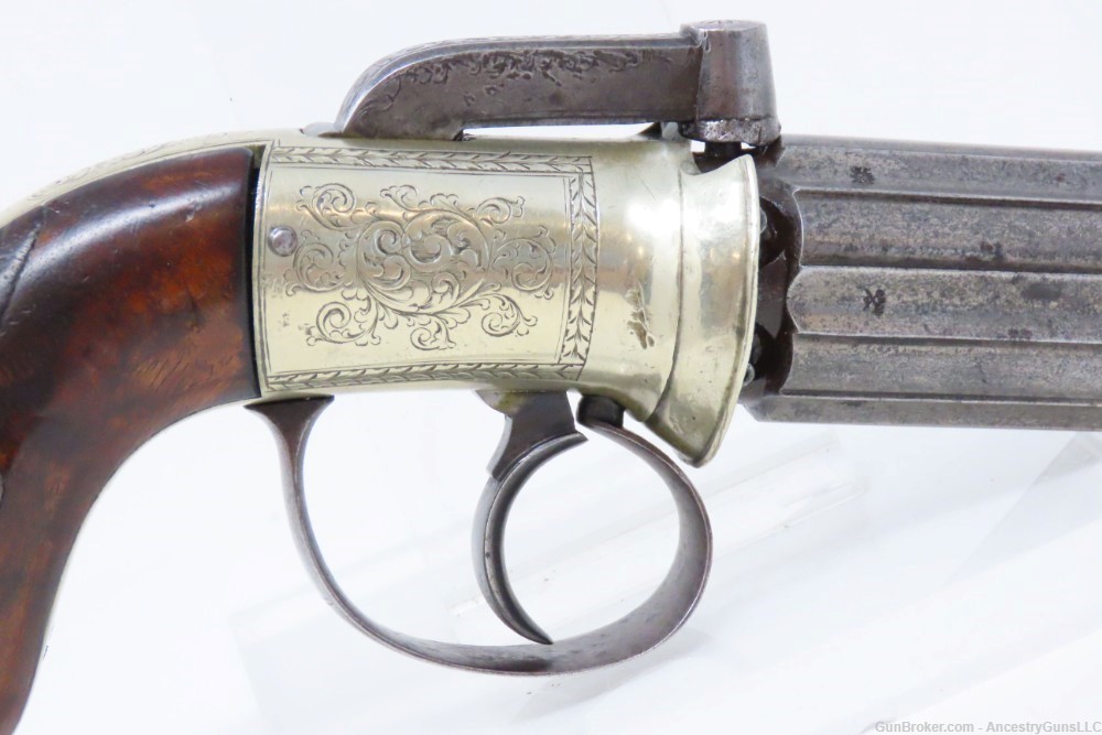 BRITISH PROOFED Antique .31 Cal. Bar Hammer Percussion PEPPERBOX Revolver  -img-14