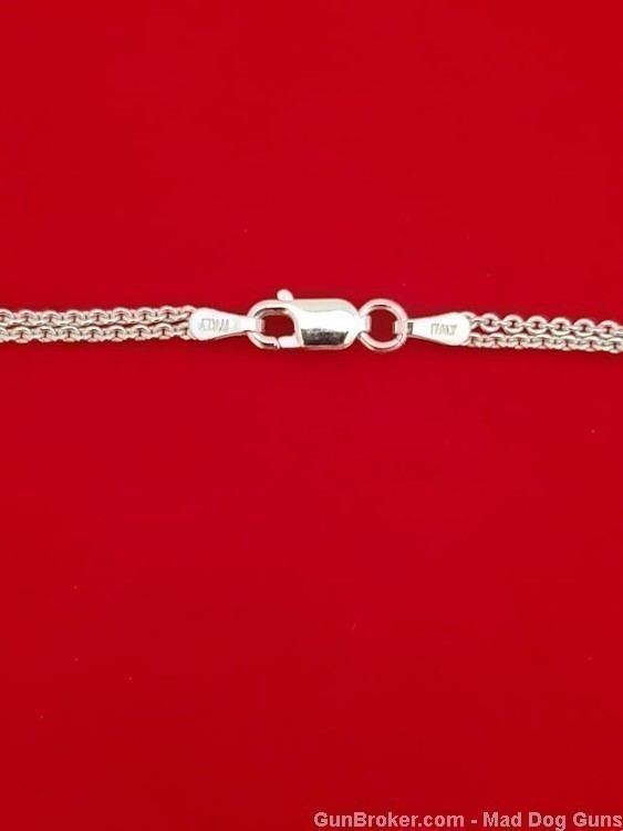 925 Sterling Silver Rhodium Plated Eternity Circle Necklace.18".S57*REDUCED-img-3