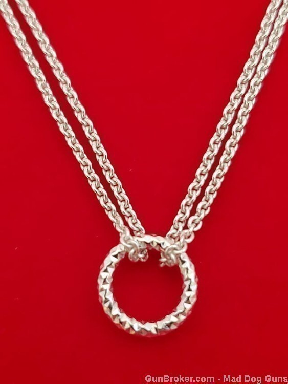 925 Sterling Silver Rhodium Plated Eternity Circle Necklace.18".S57*REDUCED-img-0
