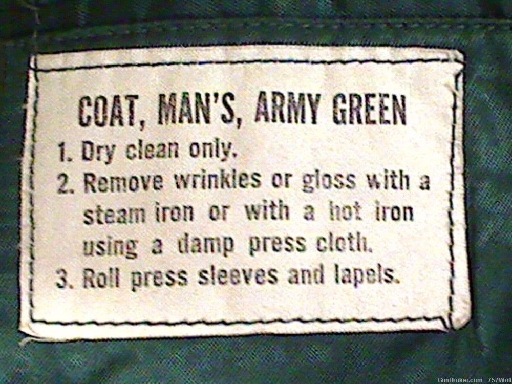 Standard US Army OD Olive Drab Green Dress Jacket Size 36R Great Shape-img-2