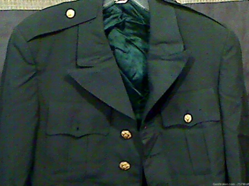 Standard US Army OD Olive Drab Green Dress Jacket Size 36R Great Shape-img-1