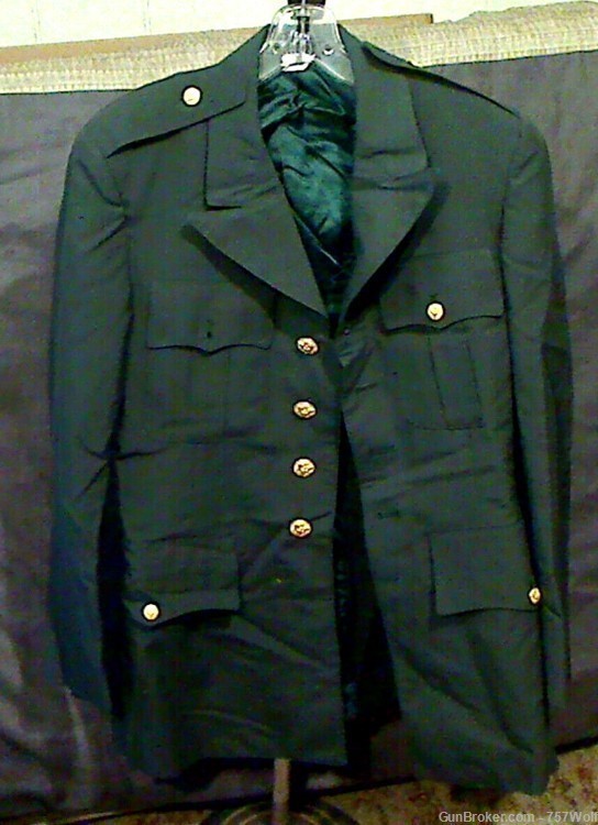 Standard US Army OD Olive Drab Green Dress Jacket Size 36R Great Shape-img-0