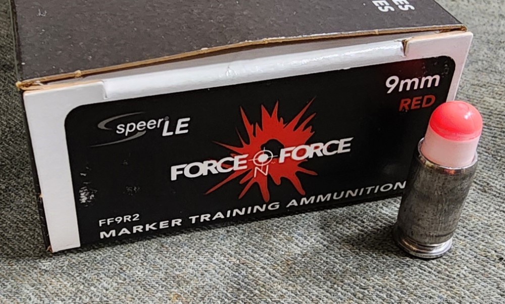 500 Round Case ATK Force On Force FF9R2 9mm Red Marking Rounds-img-1