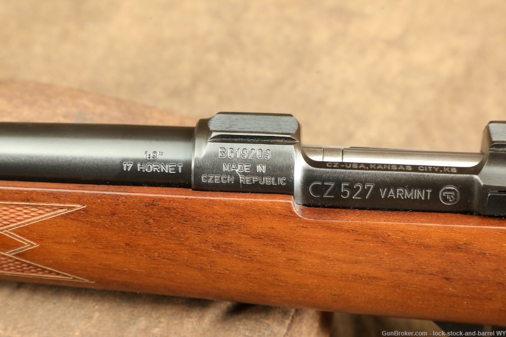 CZ 527 Varmint .17 Hornet 24” Bolt Action Hunting Rifle w/ Factory Box -img-33