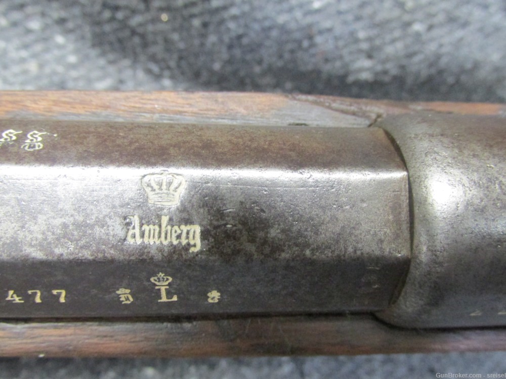 ANTIQUE IMPERIAL GERMAN 71/84 MAUSER RIFLE-AMBERG 1887-GARDE UNIT MARKED-img-9
