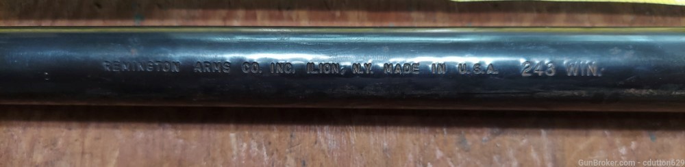 Remington 700 .243 blued factory barrel. Single line address. -img-2