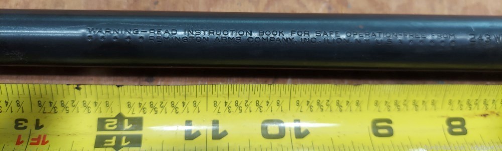 Remington 700 .243 blued factory barrel single line logo-img-1