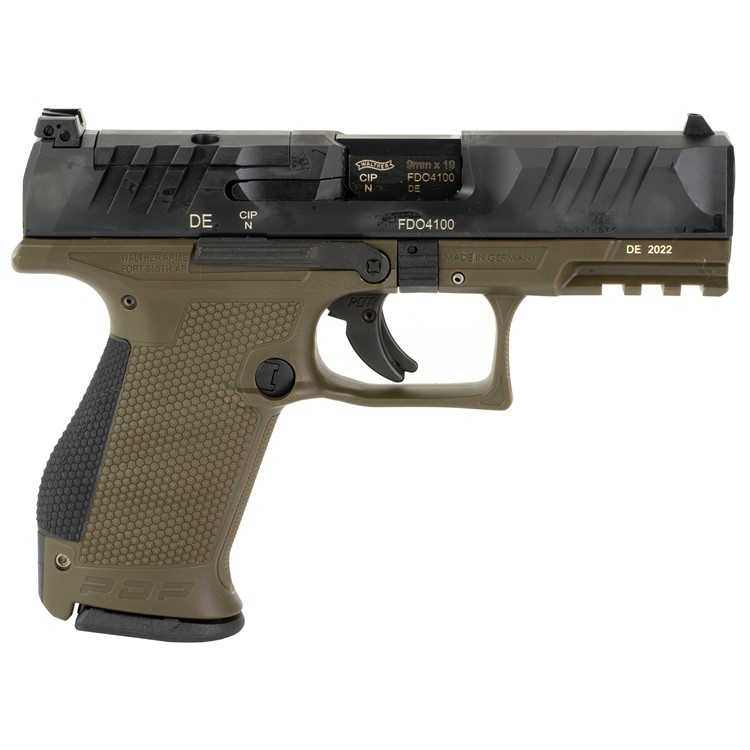 Walther PDP Compact Two-Tone Green 9mm 4in 2-15Rd Mags 2858428-img-0