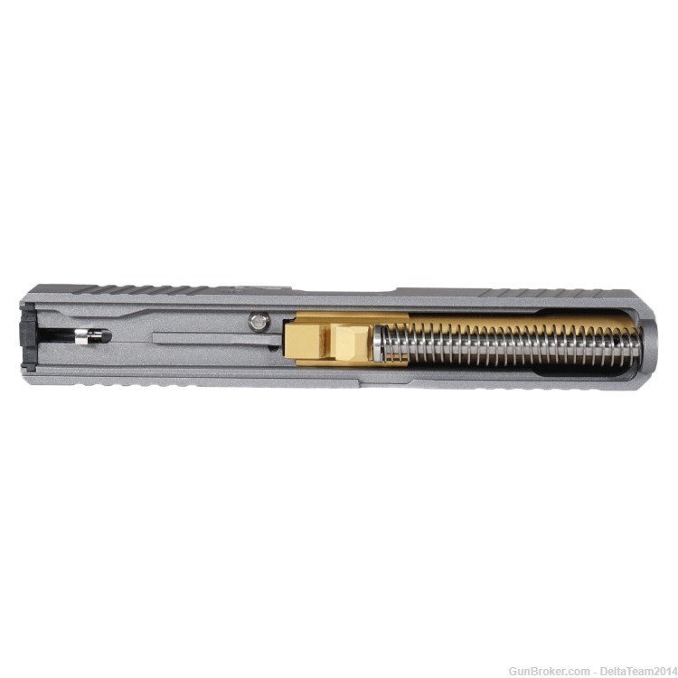Complete RMR Pistol Slide for Glock 19 - PVD Gold Barrel - Cerakote Slide-img-2