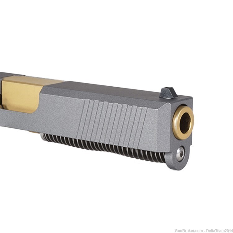 Complete RMR Pistol Slide for Glock 19 - PVD Gold Barrel - Cerakote Slide-img-4