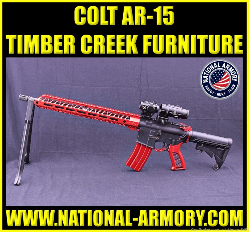 COLT AR-15 TIMER CREEK RED ANO PARTS KIT UPGRASE CT RED DOT & UTG 3X MAG-img-0