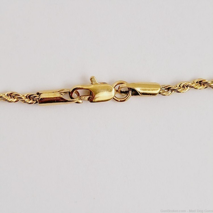 Goldfather's Jewelry. 24K Gold Layered Pendant & 2mm 22" Chain. UNISEX. GF2-img-4