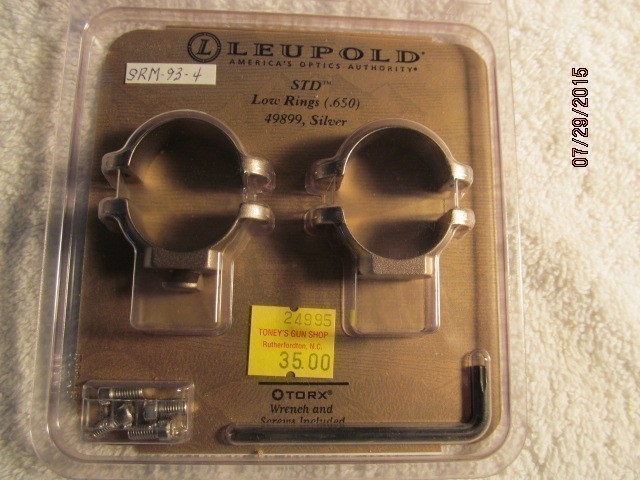Leupold #49899 STD Silver 1" Low Rings-img-0
