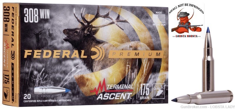 308 TERMINAL ASCENT 175 grain ammo most accurate 308 AMMO P308TA1-img-0