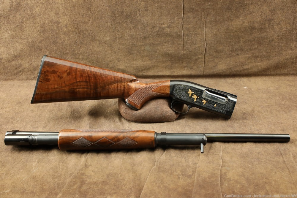 Browning Miroku Model 12 Grade V Engraved 20 Ga. 26" Pump Shotgun, 1989-img-33