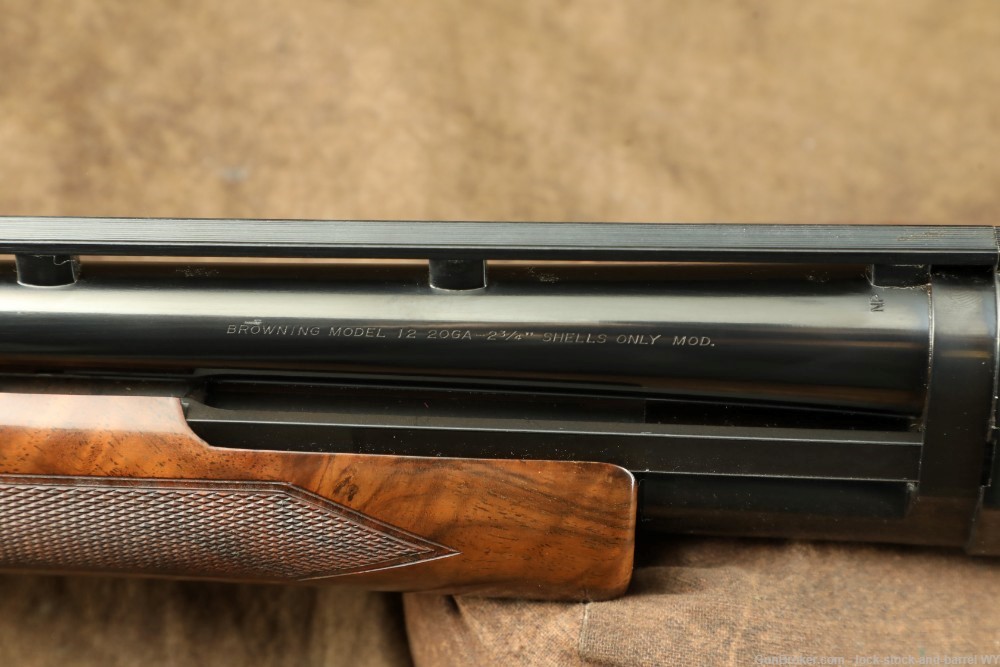 Browning Miroku Model 12 Grade V Engraved 20 Ga. 26" Pump Shotgun, 1989-img-30