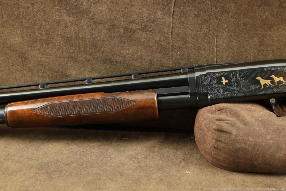 Browning Miroku Model 12 Grade V Engraved 20 Ga. 26" Pump Shotgun, 1989-img-12