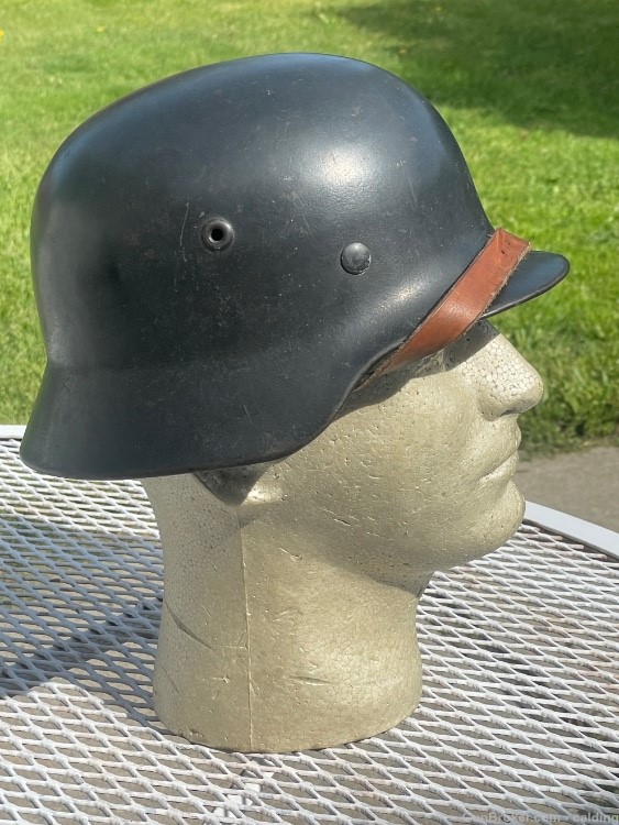 WWII WW2 German Luftwaffe M-40 Combat Helmet with Matching Liner Chin Strap-img-2