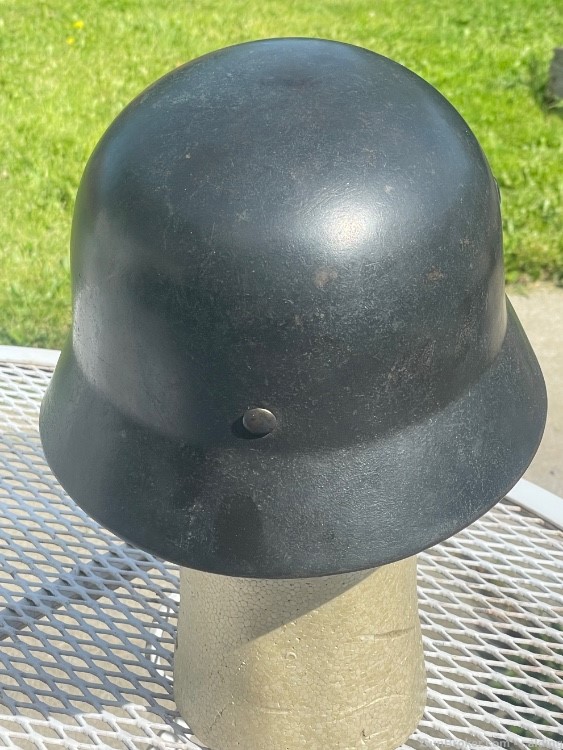 WWII WW2 German Luftwaffe M-40 Combat Helmet with Matching Liner Chin Strap-img-3