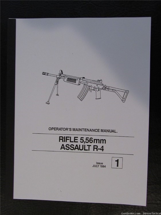 South African R4 LM4 Operation Maintenance Manual Galil Reprint-img-0