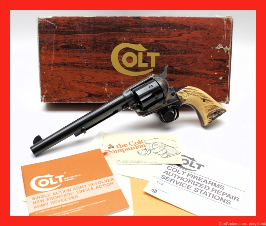 Colt Single Action Army Stags 45LC 7 1/2 Fantastic FREE SHIP W/BUY IT NOW!-img-0