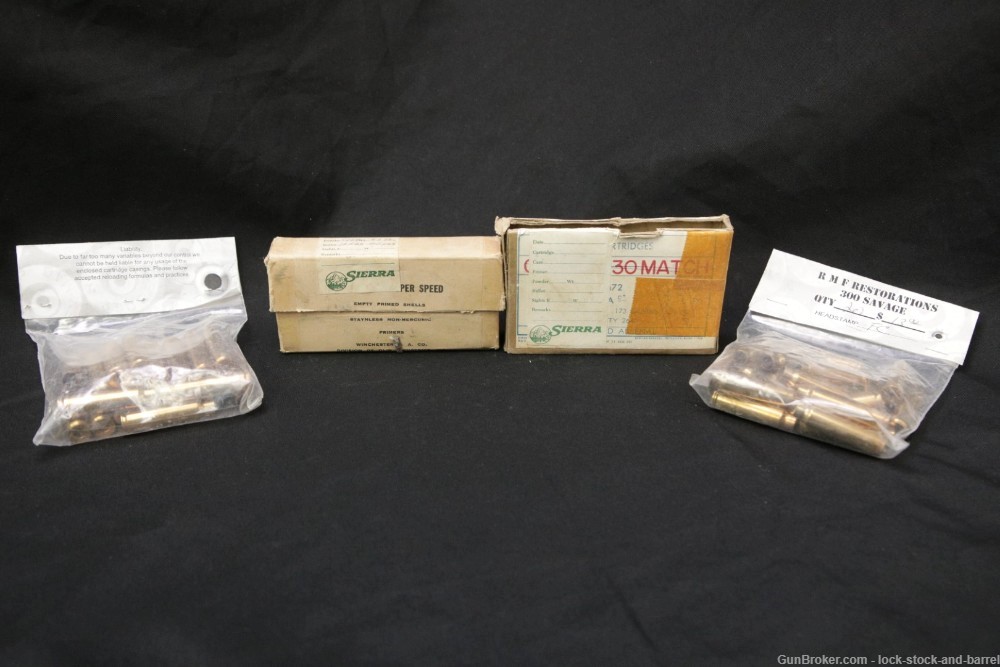 32x .300 Savage Reloaded Ammunition JSP Bullets & 48x Fired Brass Cases-img-2