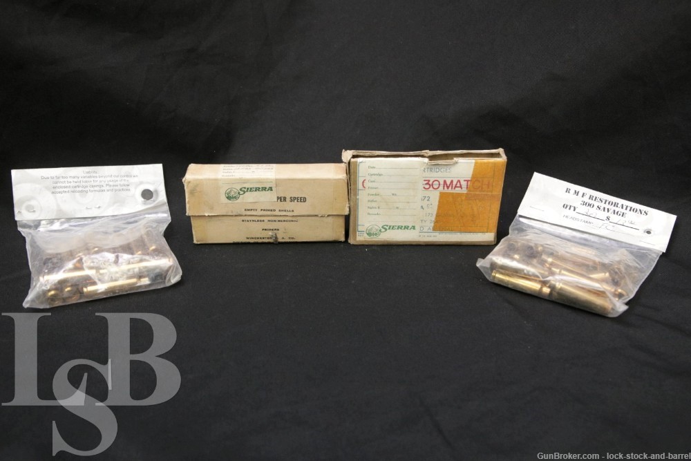 32x .300 Savage Reloaded Ammunition JSP Bullets & 48x Fired Brass Cases-img-0