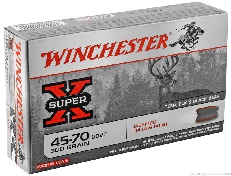 Winchester 45-70 Gov 300 gr JHP Brass Case 20 Round Box X4570H FRESH BATCH!-img-1