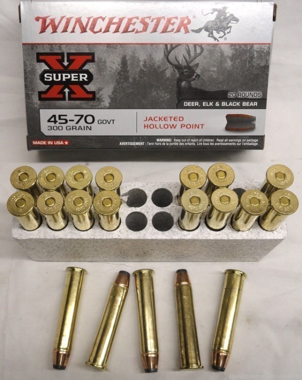 Winchester 45-70 Gov 300 gr JHP Brass Case 20 Round Box X4570H FRESH BATCH!-img-3