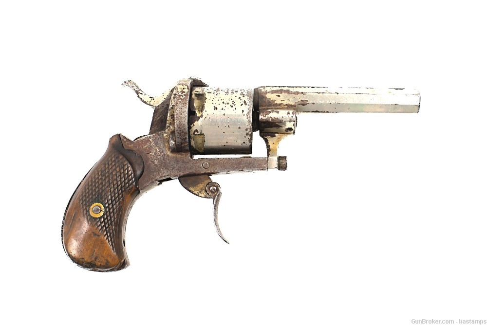 Belgian Lefaucheux Type 6mm Pinfire Revolver (Antique)-img-1