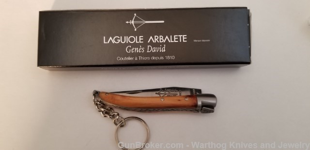 LAGUIOLE ARBALETE Knife w/Key Chain. Juniper.  L87-img-7