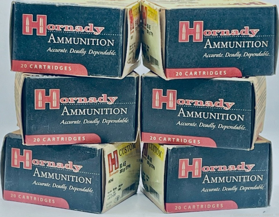 Hornady Custom 50 AE 300 grain XTP 20 rounds Boxes (6 BOXES)-img-9