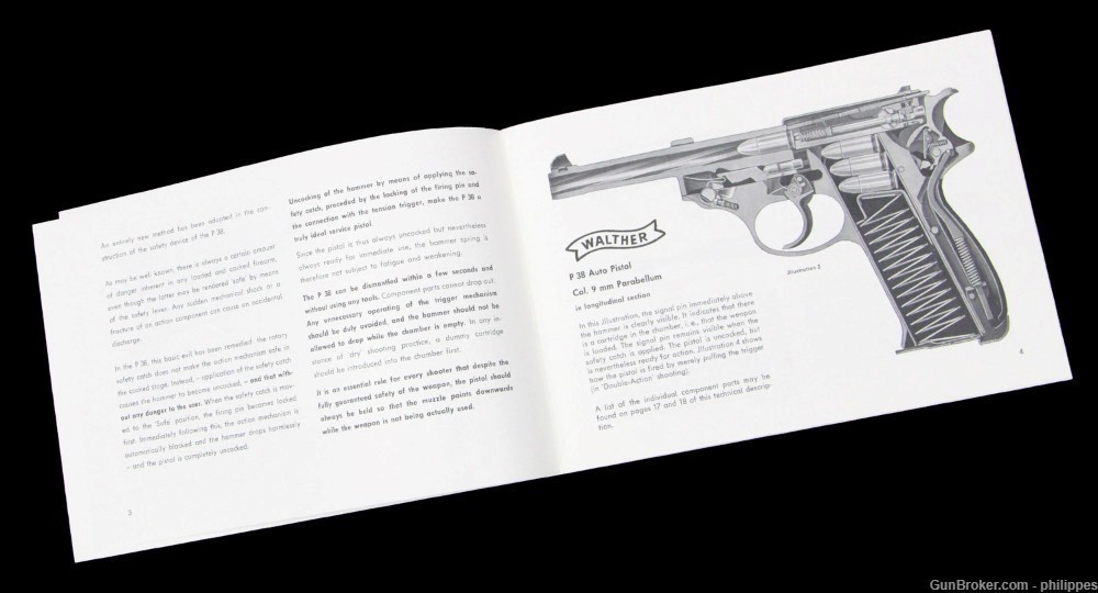 Walther Auto Pistol Model P 38 Cal. 9 mm Parabellum Owner's Manual-img-2
