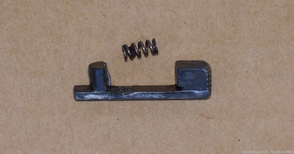 Mauser 98 Rear Sight Slide Lock Button w/Spring-img-2