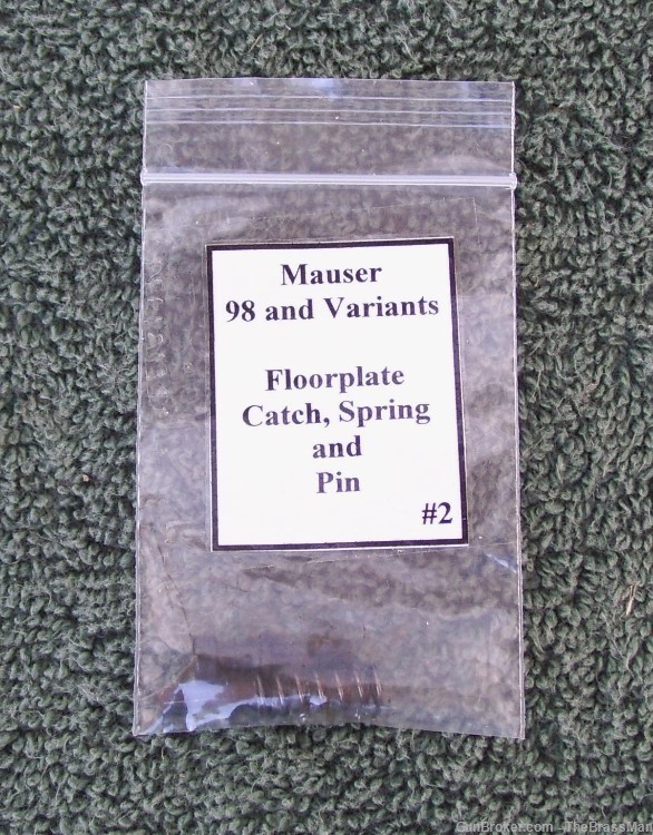 Mauser 98 and Variants Floorplate Catch w/Spring and Pin-img-0