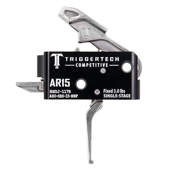 TriggerTech AR15 Single Stage Competitive Flat Blk/Stainless 3.0lb Trigger-img-0