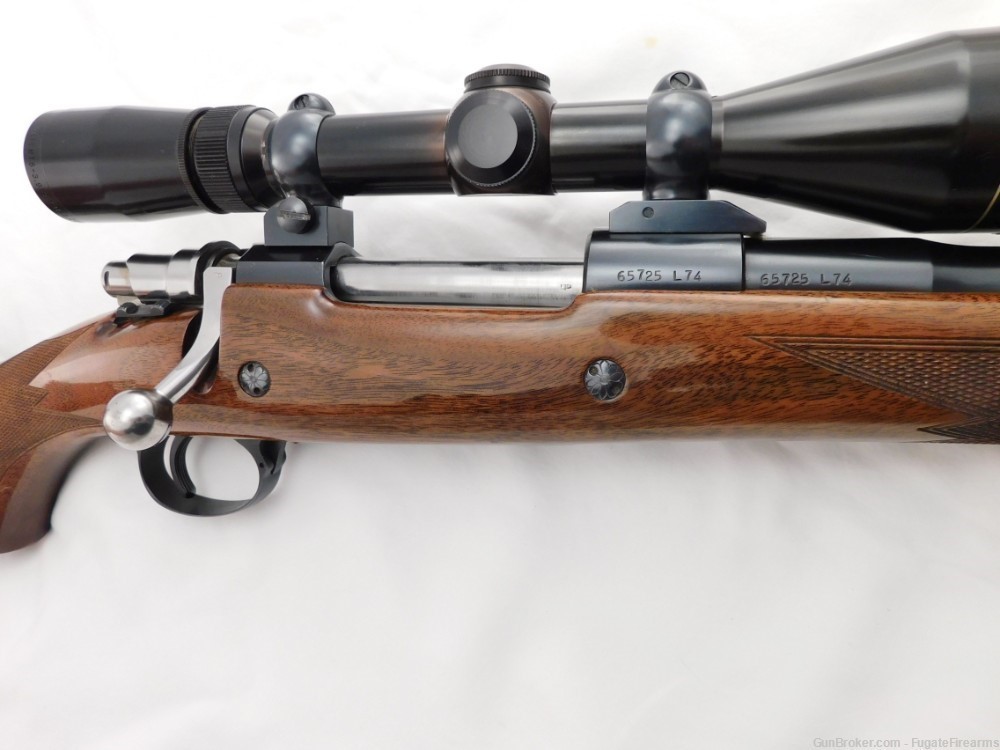 1974 Browning Safari 7MM Remington Magnum Belgium Leupold-img-0