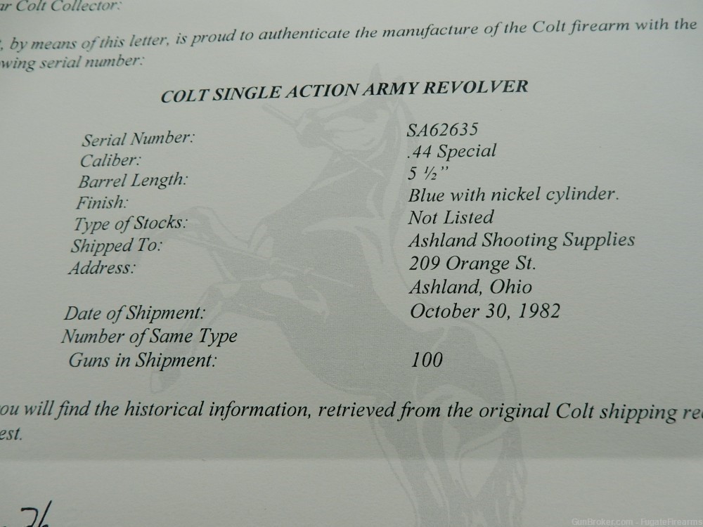 1982 Colt SAA 44 Factory Pinto Cosecutive Set NIB-img-4